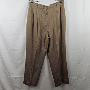 Vintage JH Collectibles Womens Brown White Stripes High Rise Pant Size 16